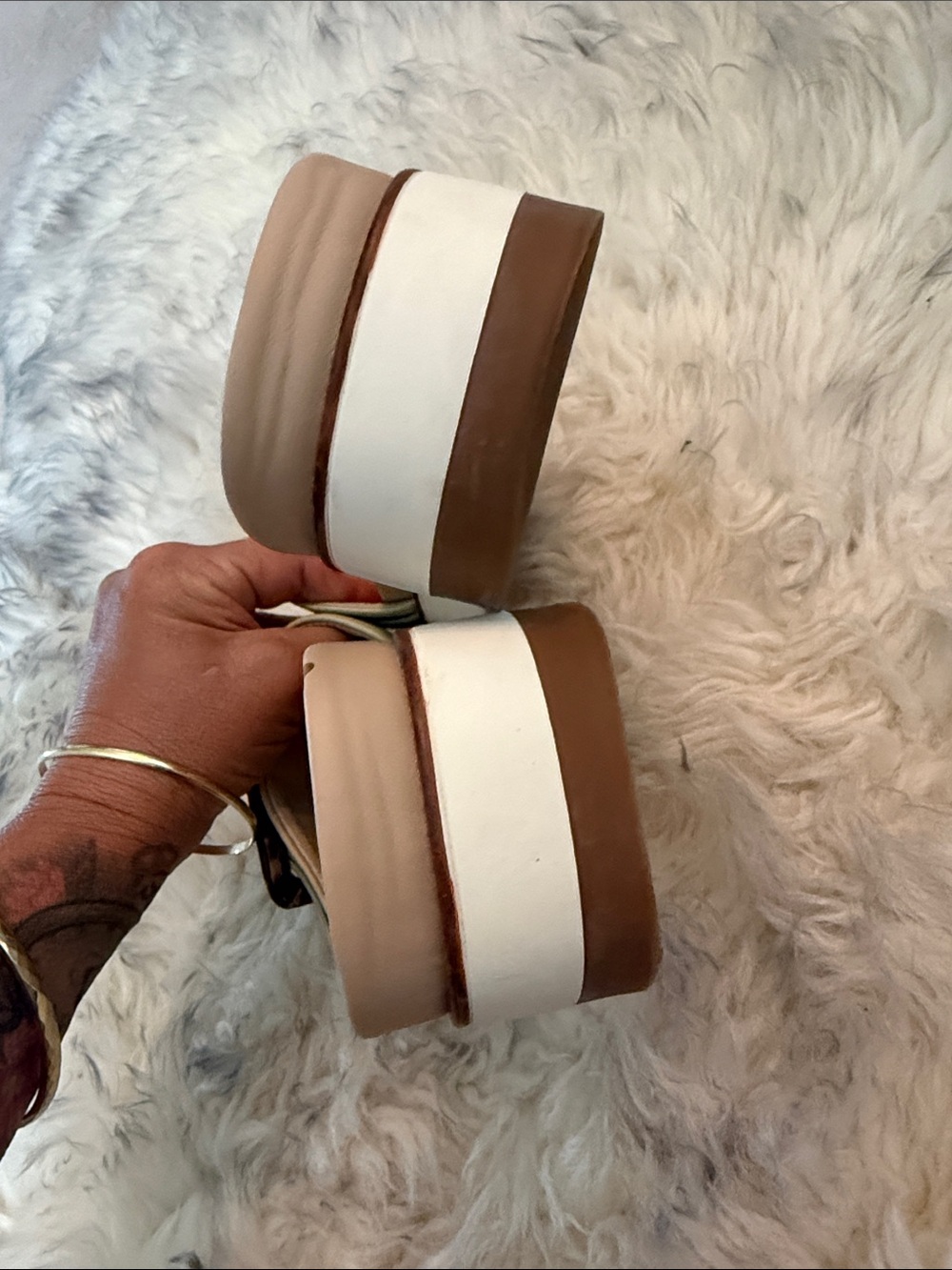 Sam Edelman Pistachio Slide Sandals with Marbled Buckle - Picture 5 of 8